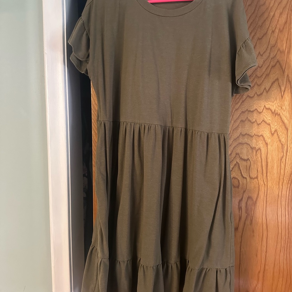 Lulu's Army Green Shift Dress